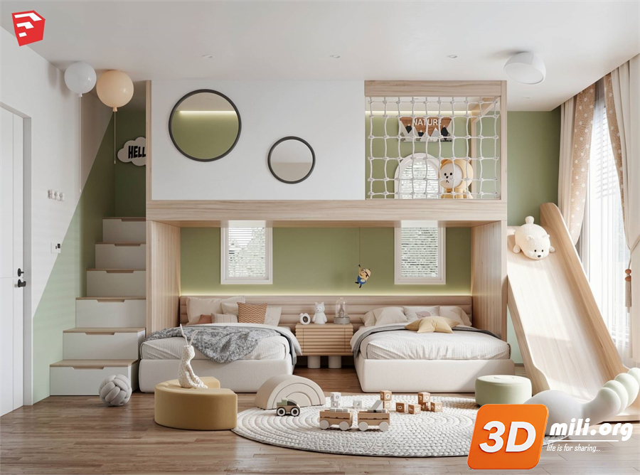 Children Room Scenes Skp FIles 